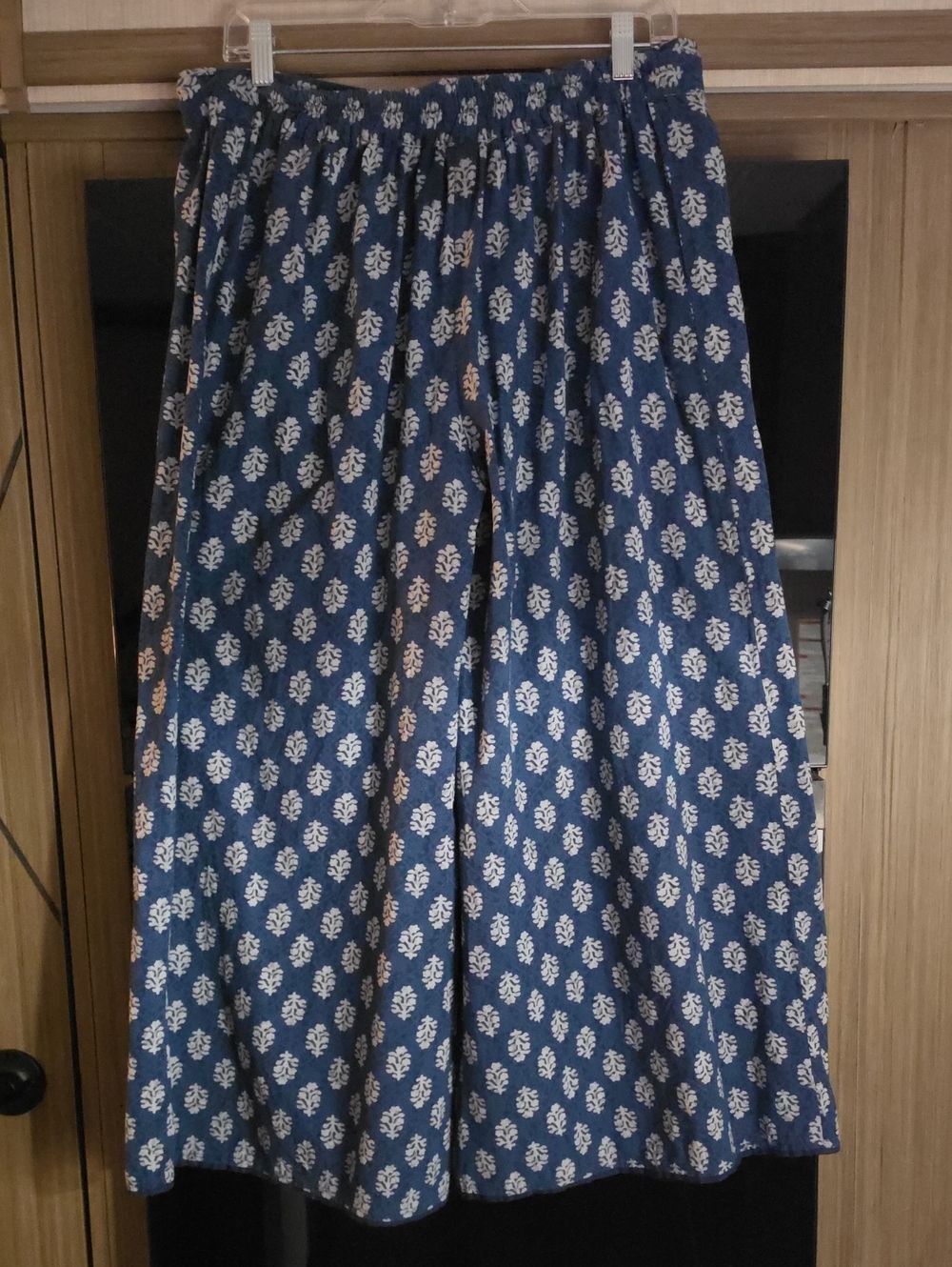 💙WIDE LEG 100% COTTON ADJUSTABLE DRAWSRRING TROUSER PANTS, "MADE IN INDIA" 💙 - Picture 7 of 14